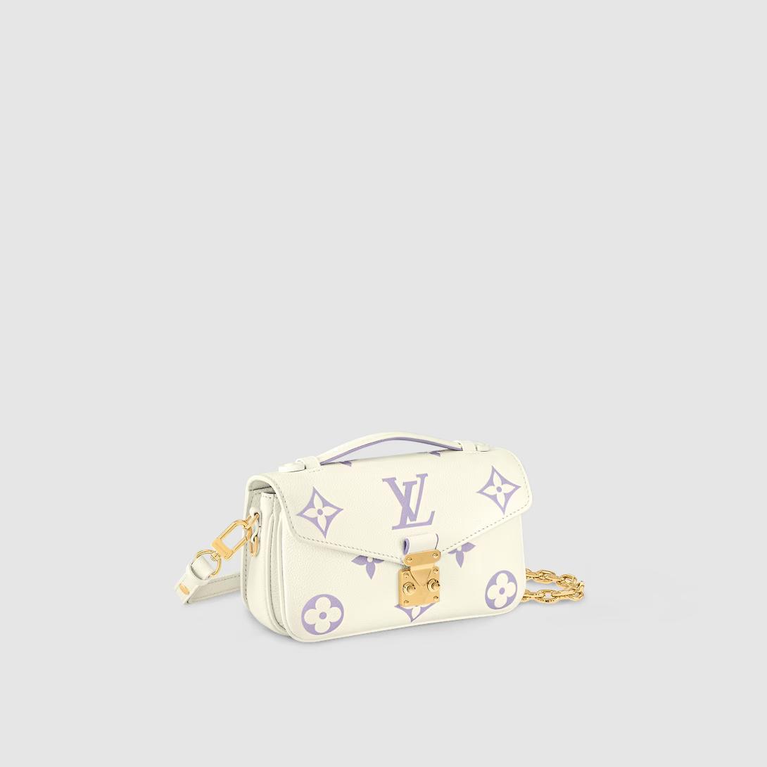 Túi Louis Vuitton Pochette Métis East West Bicolor Monogram Empreinte Nữ Trắng